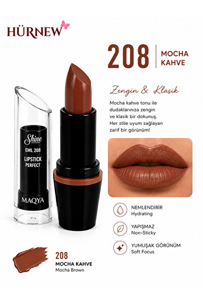 Genel Markalar HÜRNEW SHİNE LİPSTİCK RUJ 208