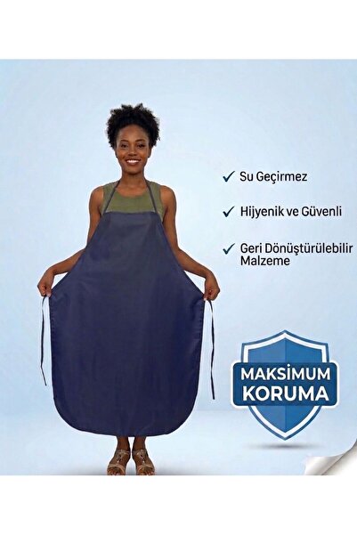 Coşkuner İş Güvenliği Lacivert Muşamba Mutfak Bulaşık Önlüğü Pvc