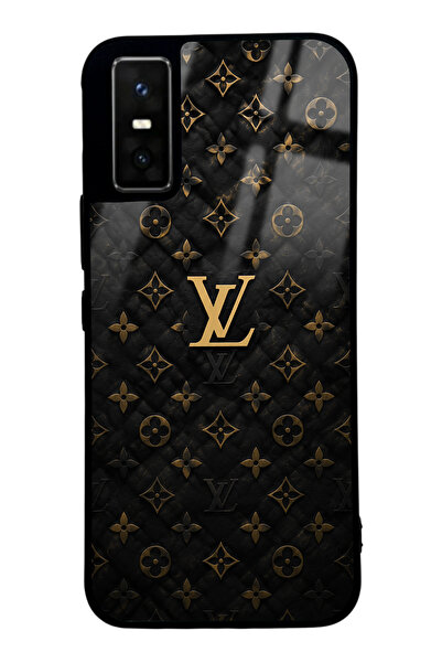 Spoyi İnfinix GT 30 Pro Black Gold LV Tasarımlı Glossy Telefon Kılıfı