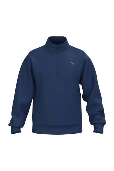 MIZUNO Athletic 1/4 Zip Men's Zippered Sweatshirt Navy Blue