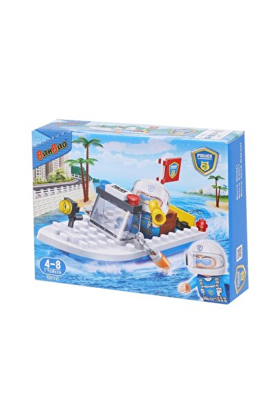 Banbao Set de construcție Barcă de Poliție, 62 de piese, Plastic multicolor