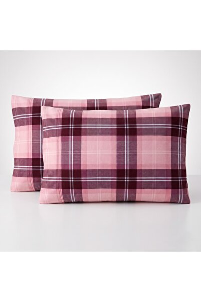 %100 Pamuk Flanel Yastık Kılıfı 2'li Set 50x75 cm Yumuşak Kışlık Ağzı Açık Kolay Kullanım