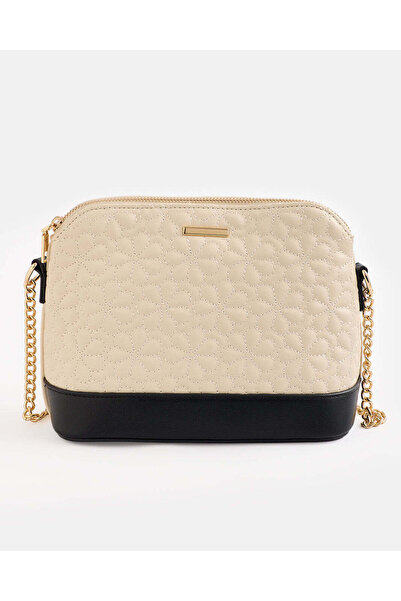 REDTAG Women Beige Embellished Cross Body Bag