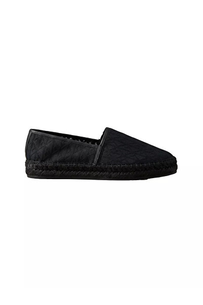Calvin Klein Women's Low-Top Canvas Black Espadrilles with Sewing Detail