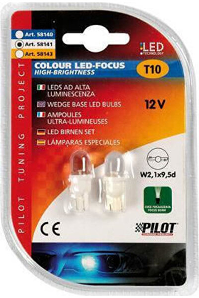 Lampa Λάμπες Αυτοκινήτου & Μοτοσικλέτας LED Λευκό Χρώμα T10 LED 12V 2 τεμάχια