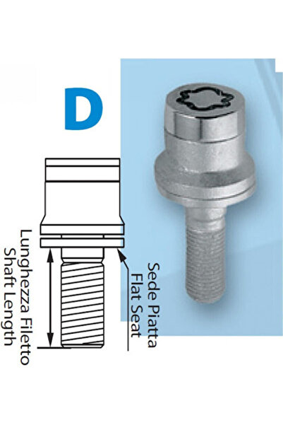 Lampa Βίδες ασφαλείας M12x1.25mm για κλειδί Νο 19 4 τεμάχια Κωδικός: MG26000SU