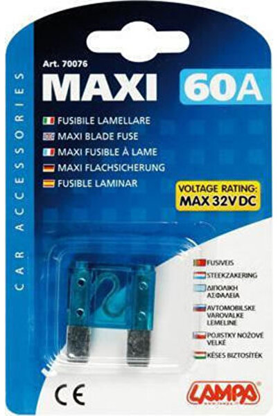 Lampa Ασφάλεια λεπίδας Maxi 60Α Ασφάλεια αυτοκινήτου τύπου λεπίδας Κωδικός: L...