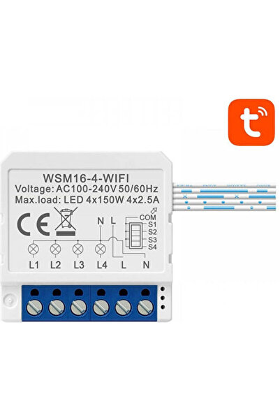 Avatto WSM16-W4 Έξυπνος Διακόπτης 4 Κανάλια Wi-Fi 5A