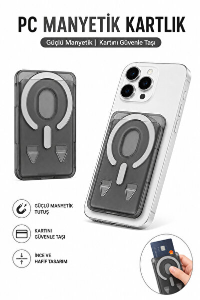 WANNA PROTECT Magsafe Compatible Magnetic Frosted Transparent Card Holder Pho...
