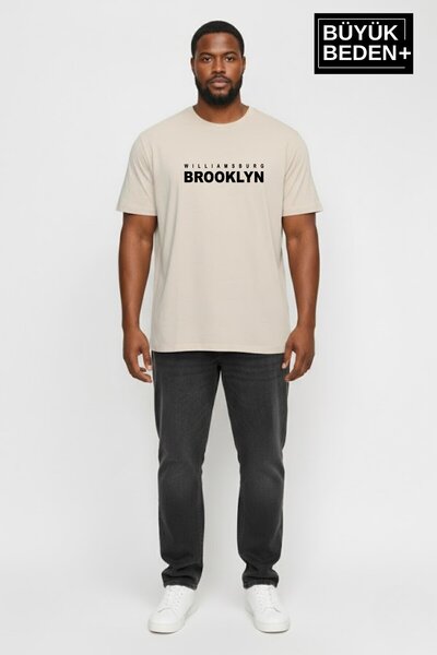 Superlife Men's Large Size Willamsburg Brooklyn Printed 3Xl-6Xl Crew Neck T-S...