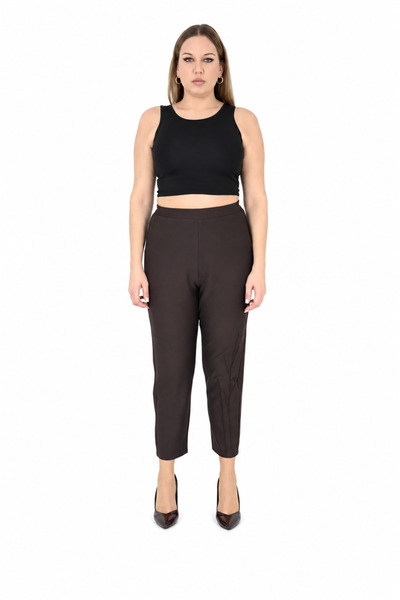 ZANESSİ FASHION Pantaloni de damă tricotați, mărime mare, cu talie elastică, ...