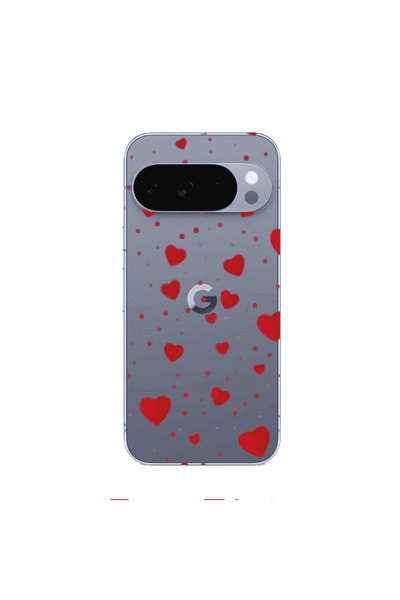 Other Google Pixel 10 Pro XL Dot hearts Transparent Silicone TPU Θήκη