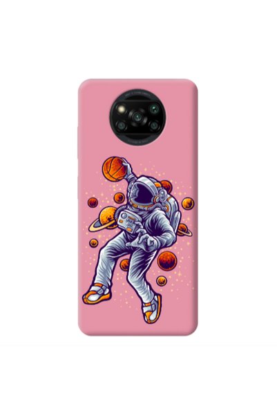 Other Xiaomi Poco X3 /X3 Pro Space Basketball Pink Colored Silicone TPU Θήκη