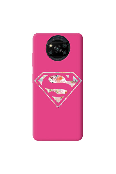 Other Xiaomi Poco X3 /X3 Pro Superman logo Fuchsia Colored Silicone TPU Θήκη