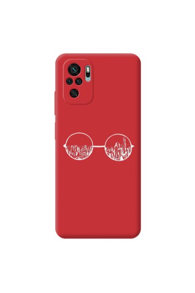 Other Xiaomi Redmi Note 10S Sunglasses Red Colored Silicone TPU Θήκη
