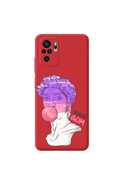 Other Xiaomi Redmi Note 10S Pin Bubble Red Colored Silicone TPU Θήκη