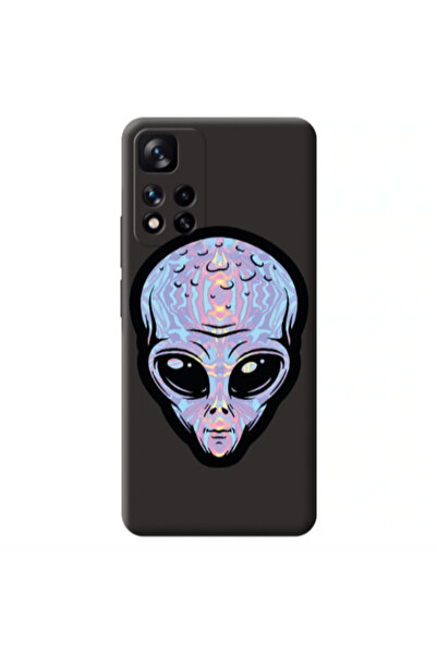 Other Xiaomi Redmi Note 11 Pro 5G Alien Black Colored Silicone TPU Θήκη