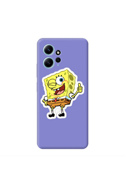 Other Xiaomi Redmi Note 12 4G spongebob2 Purple Colored Silicone TPU Θήκη