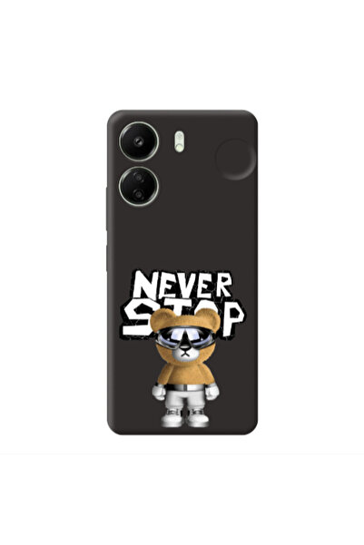 Other Xiaomi Redmi 13C Never stop Black Colored Silicone TPU Θήκη