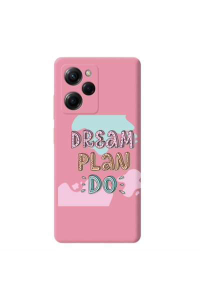 Other Xiaomi Poco X5 Pro Dream Plan Do Pink Colored Silicone TPU Θήκη