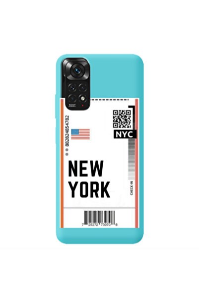 Other Xiaomi Redmi Note 11 4G New York NYC Turquoise Colored Silicone TPU Θήκη