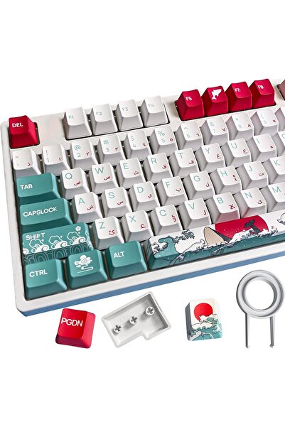 Urban URBANNX Arabic Alphabet 125 Keys Custom Gaming Keycaps PBT Dye-Sublimat...