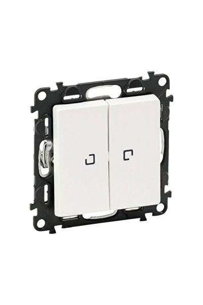 OEM Legrand Valena Life διπλός διακόπτης σκάλας, με φωτισμό, λευκός