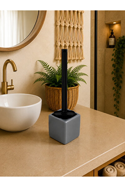 Zigzag Home Decorative Bohemian Style Concrete Special Design Toilet Brush Pr...