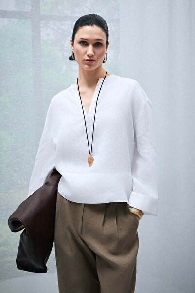 Lufian 121280007 Alessı Women's Blouse T-Shirt Women's T-Shirt White