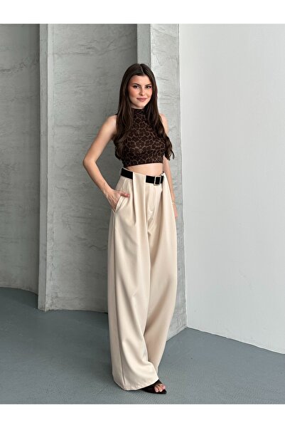 MODA Kadın Köprü Detaylı Premium Pantolon