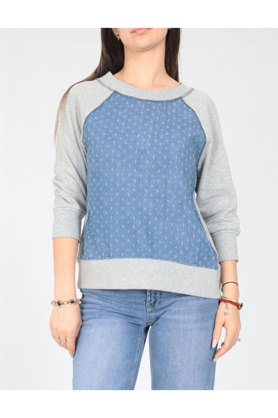 Evendi Bluza, Gri/albastru