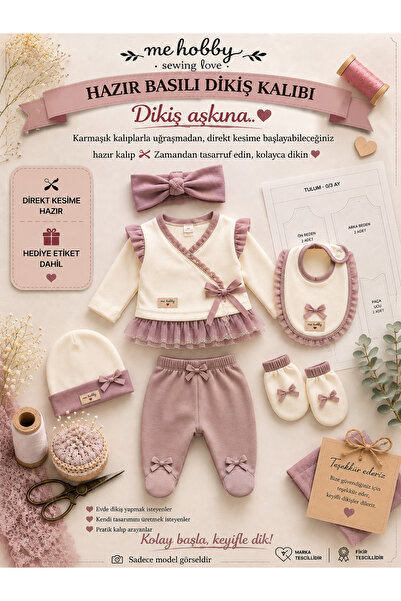 ARIA-KIZ-ZIBIN-TAKIMI BEBEK GİYSİ KALIBI