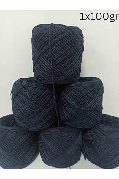 İPEK YÜN İPLİK DÜNYASI Bamboo Cotton Knitting Yarn (Navy Blue) 100Gr