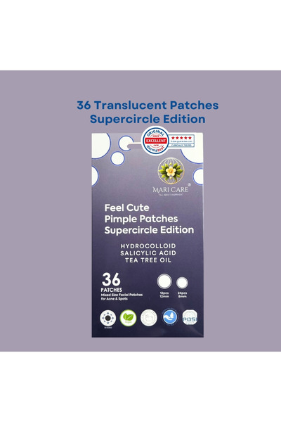 Mari Care Feel Cute Pimple Patches Supercircle Edition 36 Adet Şeffaf