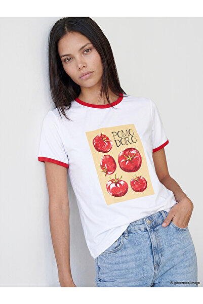 LC Waikiki White Crew Neck Printed Women's T-Shirt