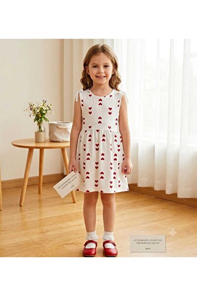 rengoo kids فستان بناتي بتصميم قلب أحمر