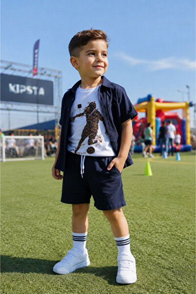 Yalçınoğlu Kids 3-dijelni laneni set sa košuljom za dečake 3-9 godina I 3-dij...