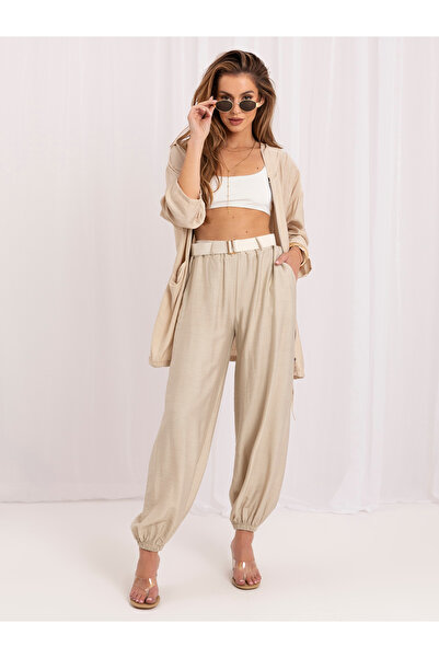 Factory Price Pantaloni Dama Bej