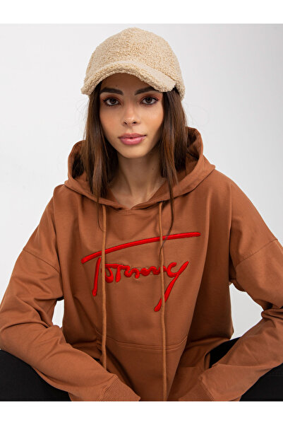 Factory Price Γυναικείο φούτερ σε καφέ χρώμα