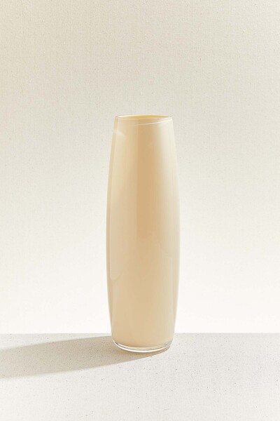 Paşabahçe Buket Vase 36 cm Opal Cream, Stylish Decorative Vase