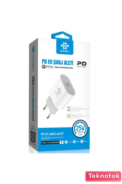 Arbaks ARB-013L 25W PD QC3.0 Type-C iPhone Şarj Aleti