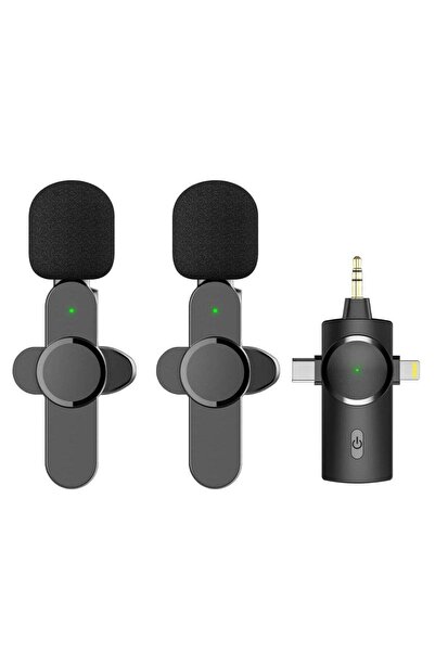 Generic Dual Wireless Lavalier Lapel Microphone for iPhone, Android, Camera-C...