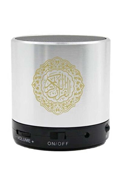 ELTRAZONE Quran Speaker with Remote Control – Portable Silver and Black Digit...