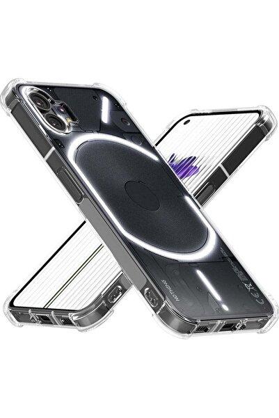 ELTRAZONE غطاء حماية لهاتف Nothing Phone 1 بظهر شفاف ووسادة هوائية من السيليك...
