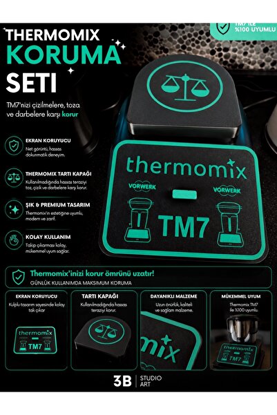 Thermomix TM7 Uyumlu Ekran Koruyucu ve Hassas Terazi Koruyucu Kapaklar