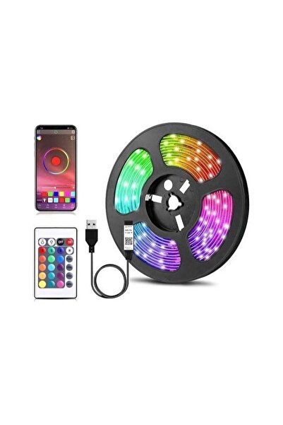 ELTRAZONE 5m Bluetooth LED Strip with USB RGB TV Backlight – Smart App Contro...