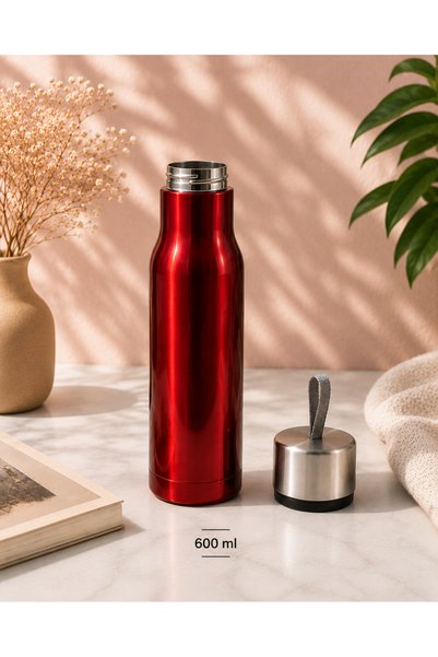 LUMY KIDS Stainless Steel Water Bottle 600 ml Red