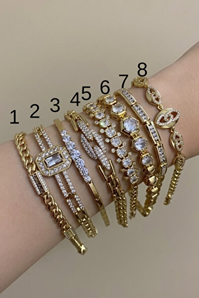 Jaida Moda Gold 14k Altın Kaplamalı Xuping Jewelry Çelik Bileklik (1 ADET)