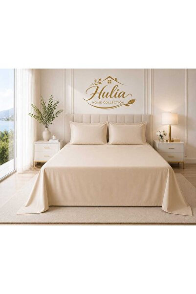 hulia home Ranforce Non-Elastic Sheet Set Double Size Raw Cotton Pillowcase I...