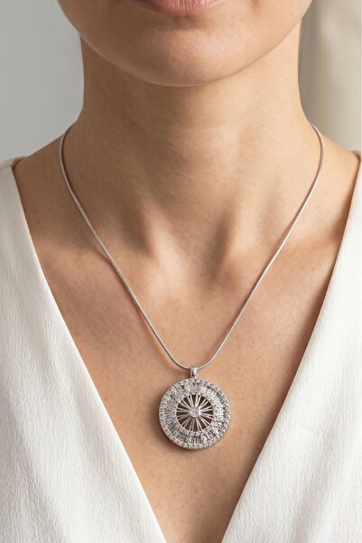 Valmont Accessories Silver Color 12 Zodiac Sign Medallion Model Zircon Stone ...